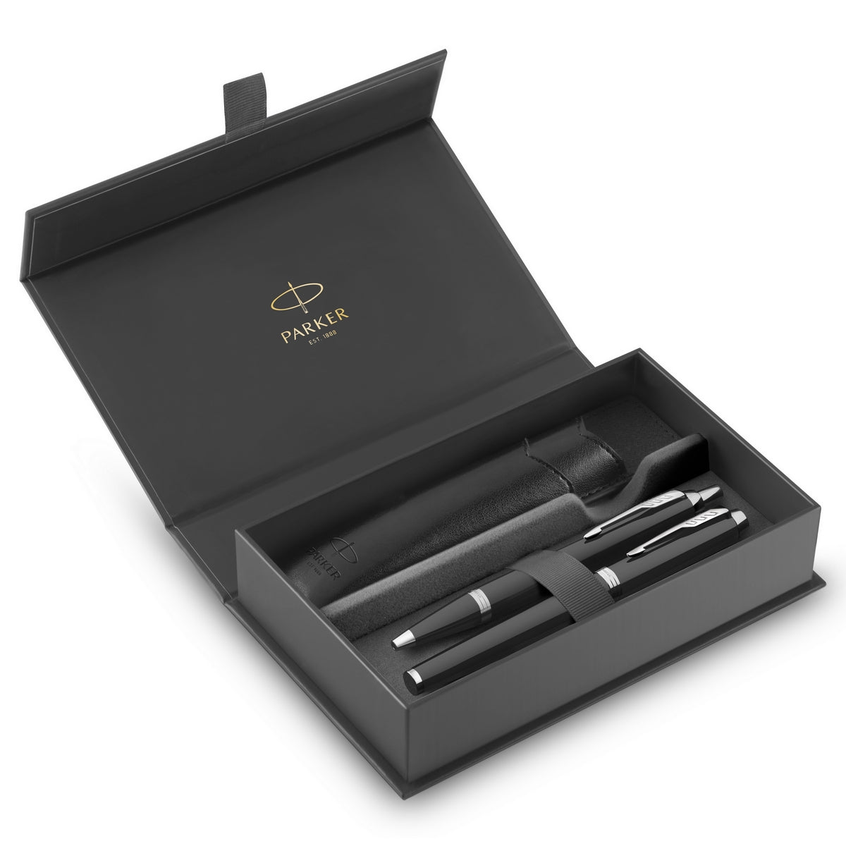 parker gift24 im black ct fountain pen & ball point in presentation case