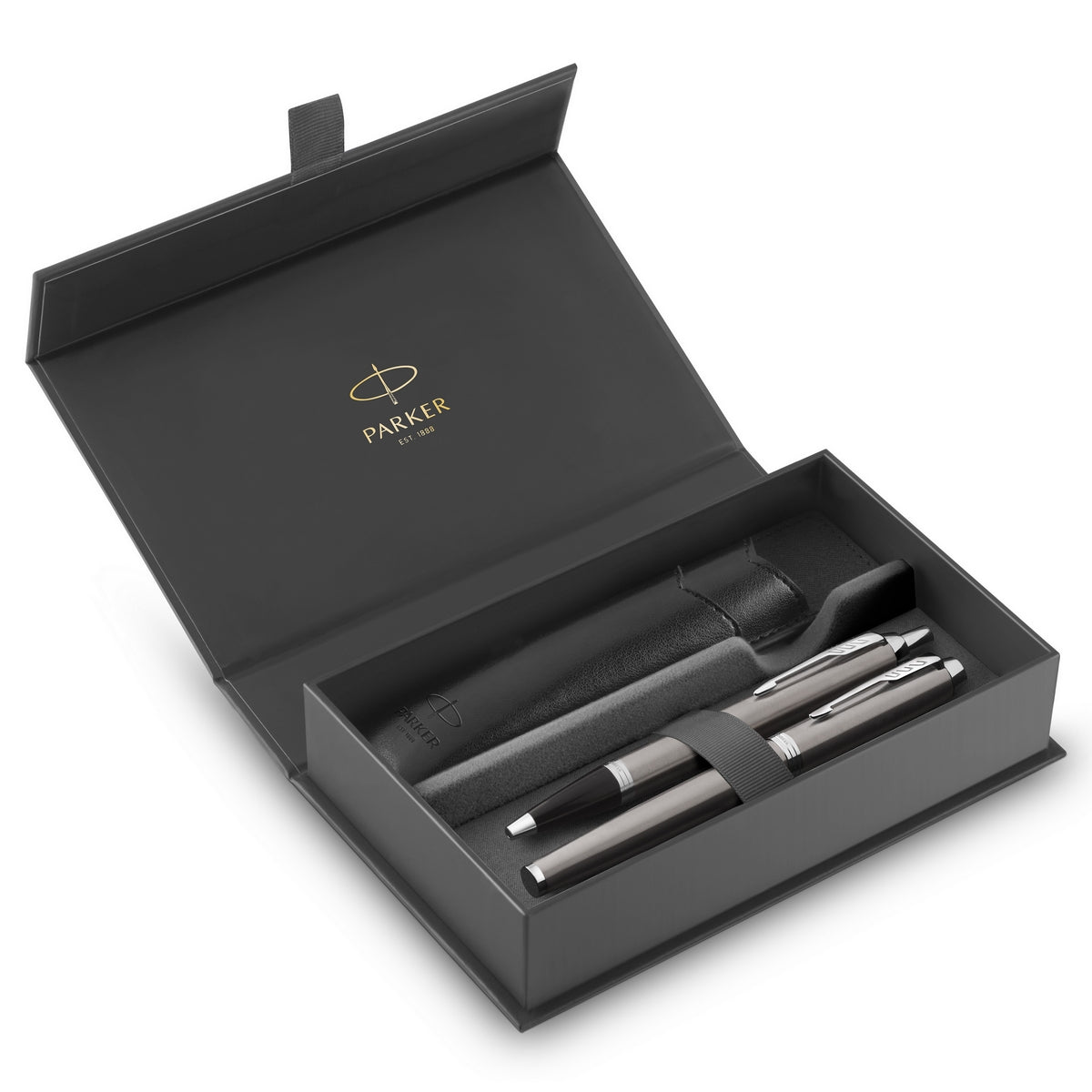parker gift24 im chrome ct fountain pen & ball point in presentation case