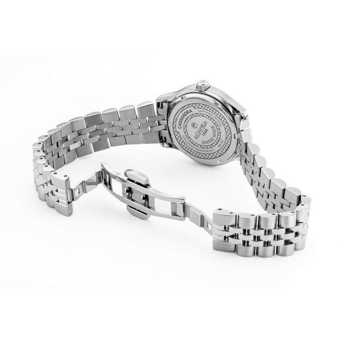 roamer cassandra diamond 31 mm stainless steel quartz watch mop dial