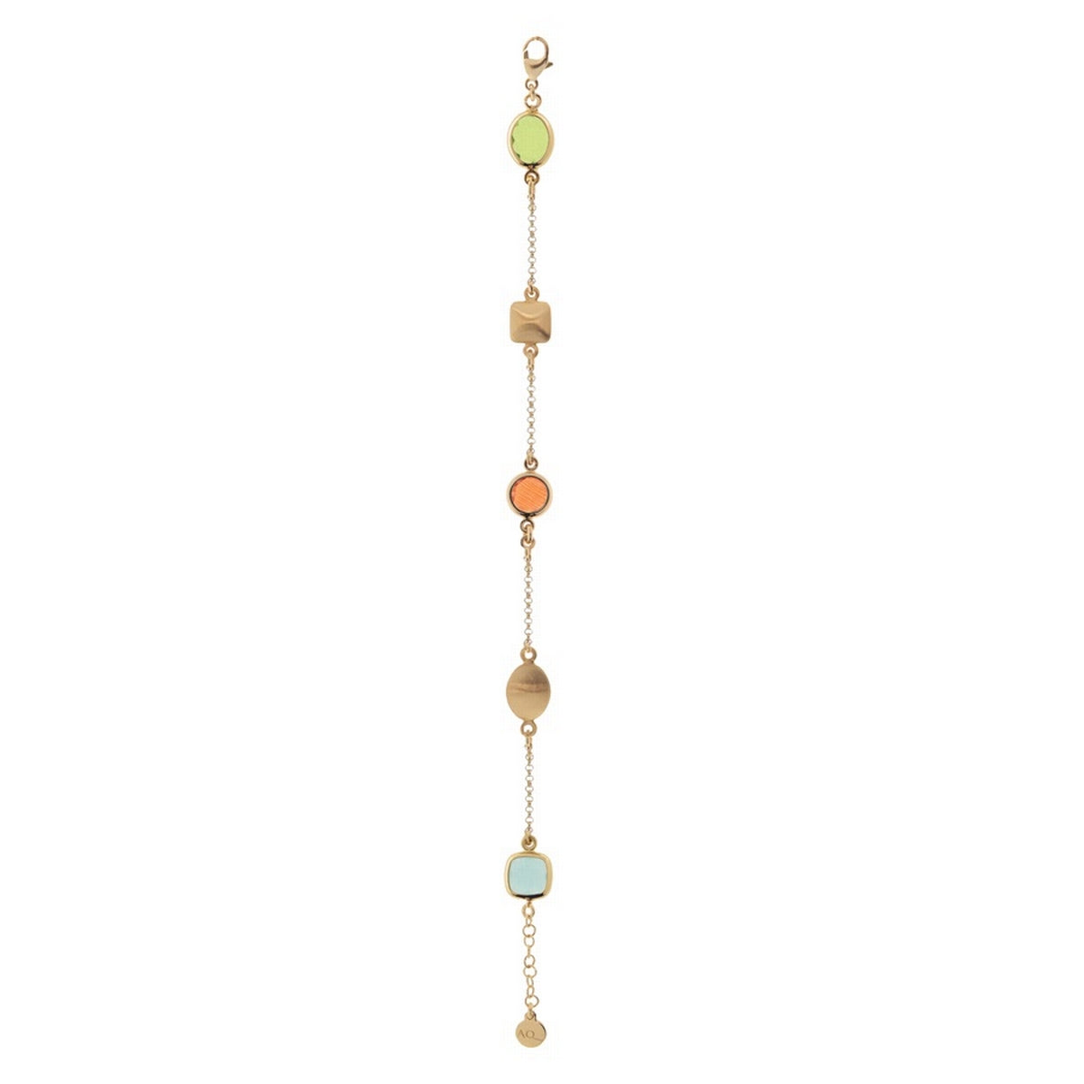 aquaforte mignon bracelet with multicolour artificial stones