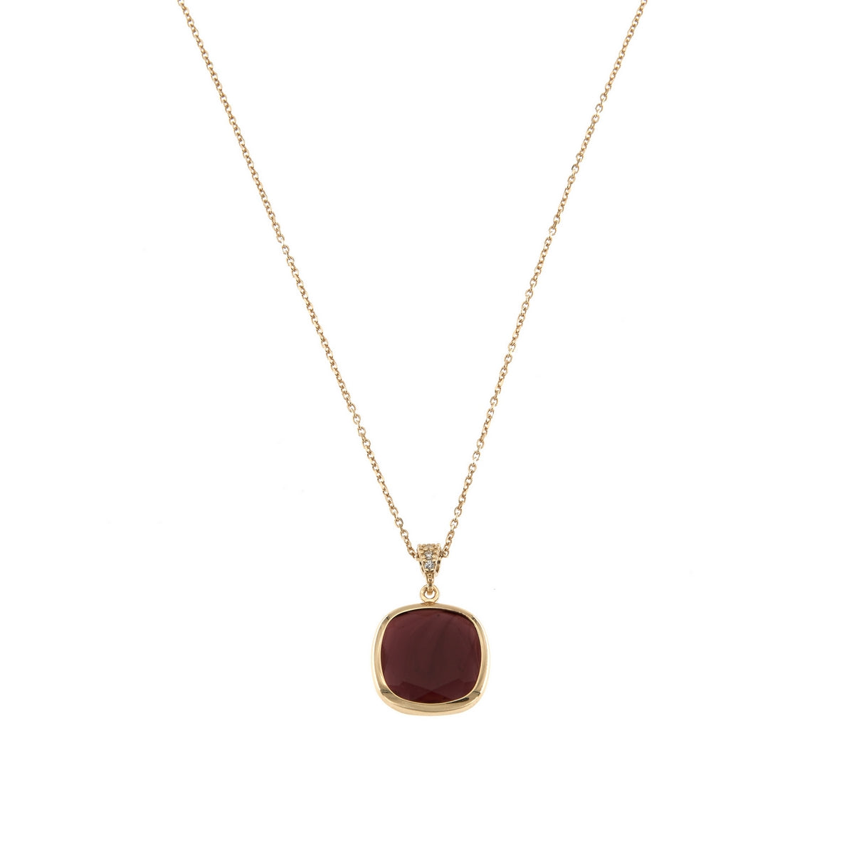 aquaforte caramelle reverse necklace with brandy milky faceted venitian glass