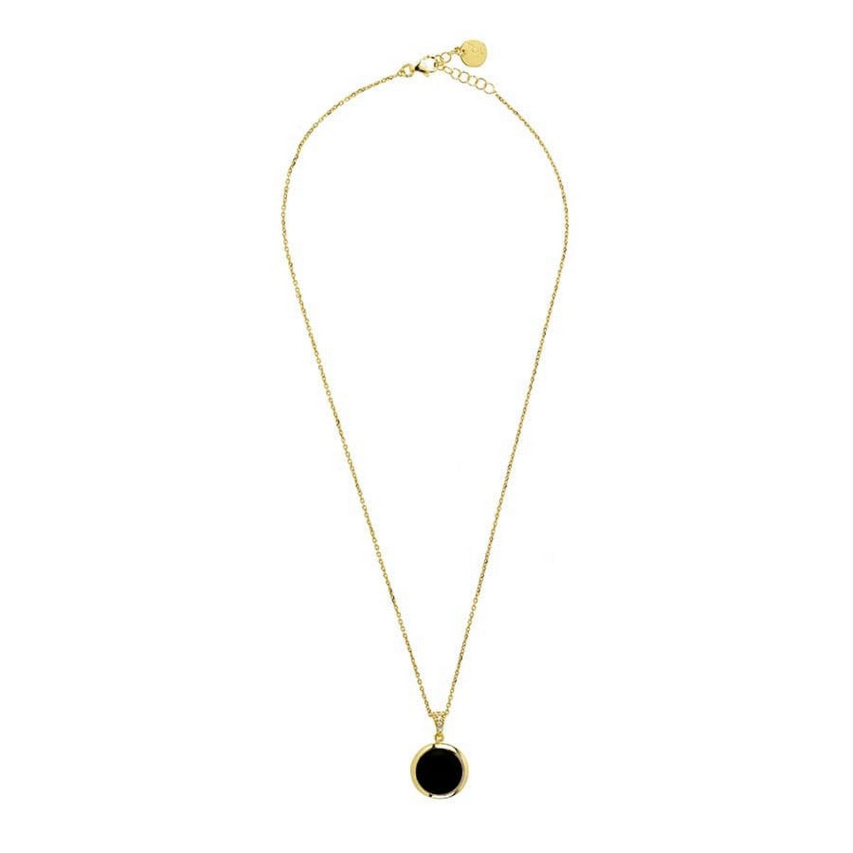 aquaforte tonde reverse necklace with black faceted venitian glass pendant