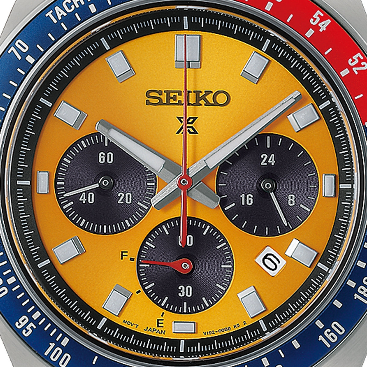 seiko prospex speedtimer racing solar chronograph in yellow
