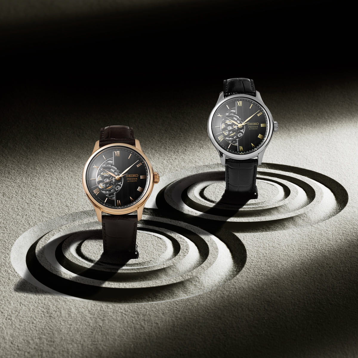 seiko presage japanese zen garden in twilight green