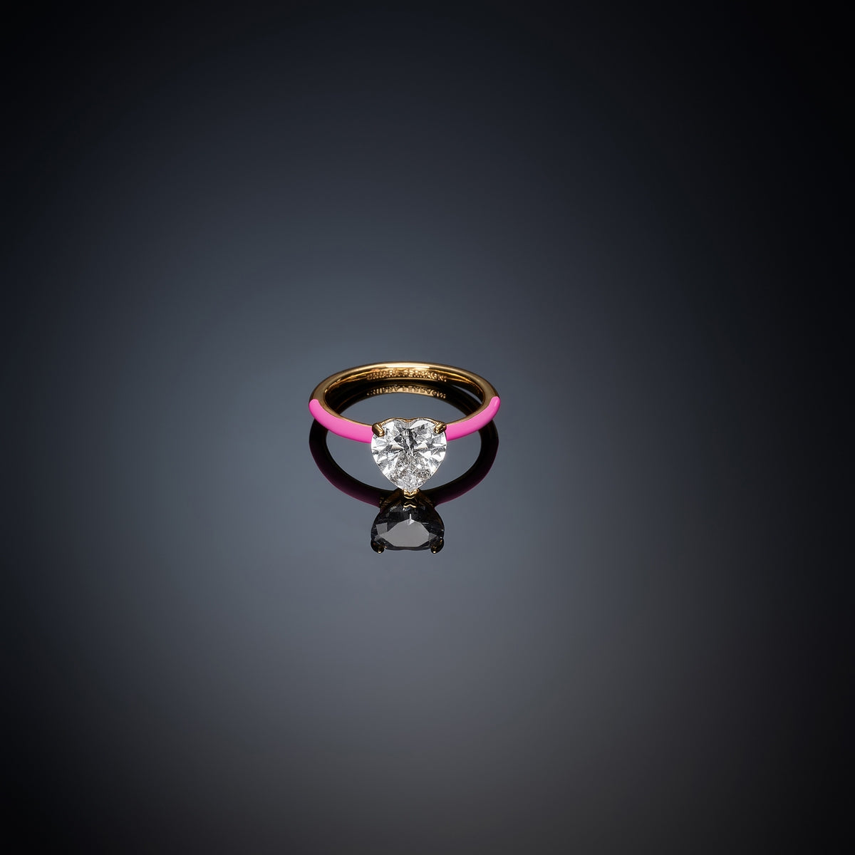 chiara ferragni love parade pink enamel ring size n