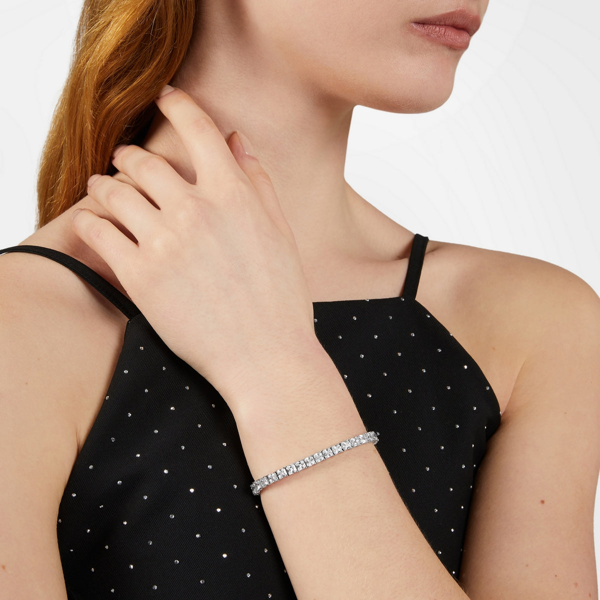 chiara ferragni classic tennis silver plated bracelet