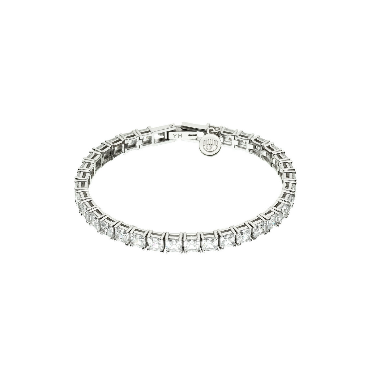 chiara ferragni classic tennis silver plated bracelet