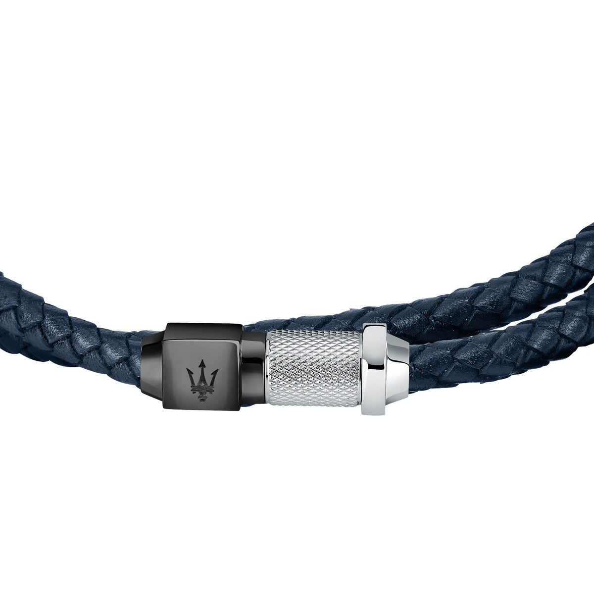 maserati jewels blue leather 41cm bracelet