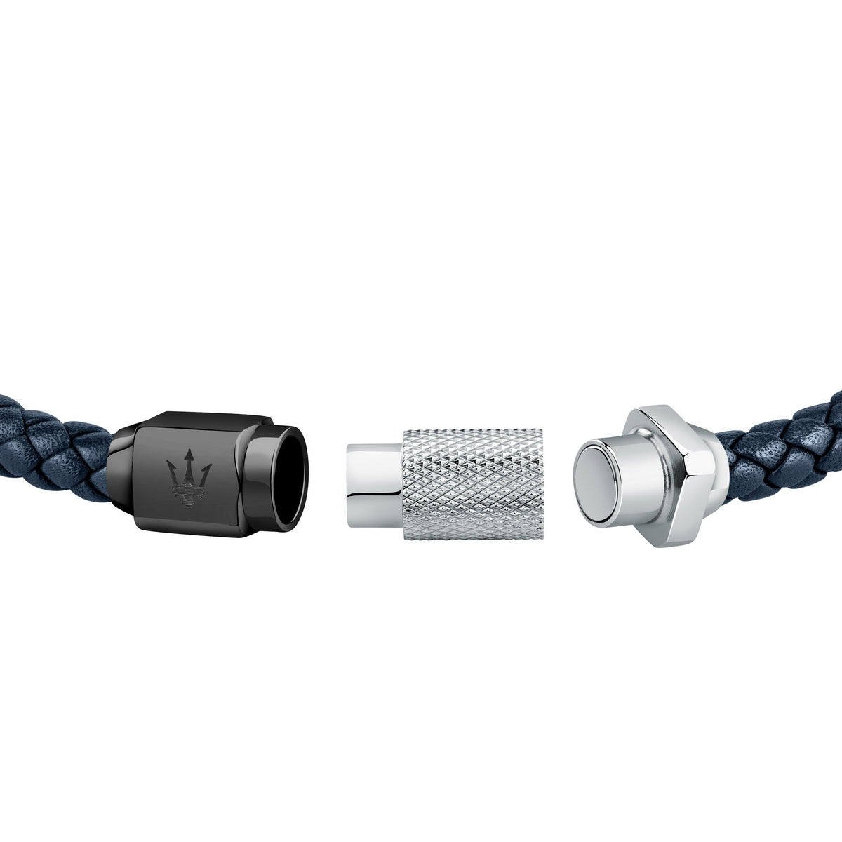 maserati jewels blue leather 41cm bracelet