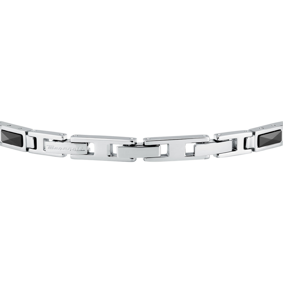 maserati jewels ceramic stainless steel bracelet black 18+3.5cm