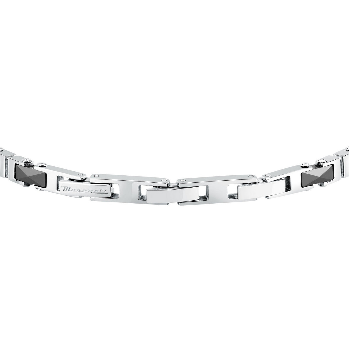 maserati jewels ceramic stainless steel bracelet black 18+3.5cm