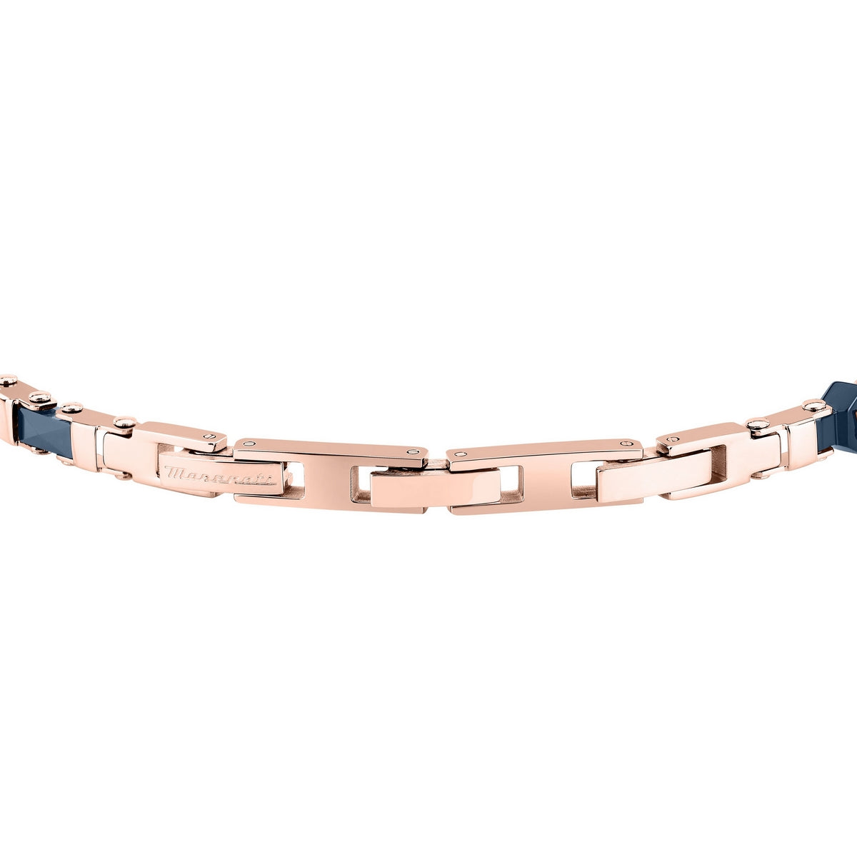 maserati jewels ceramic stainless steel bracelet blue+rg 18+3.5cm