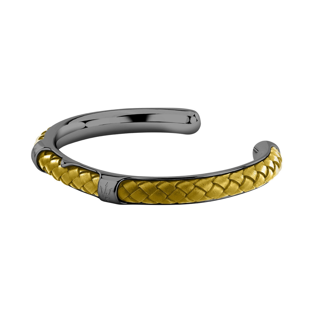 maserati jewels leather bangle ss dg leath ye 6.5x5.5cm