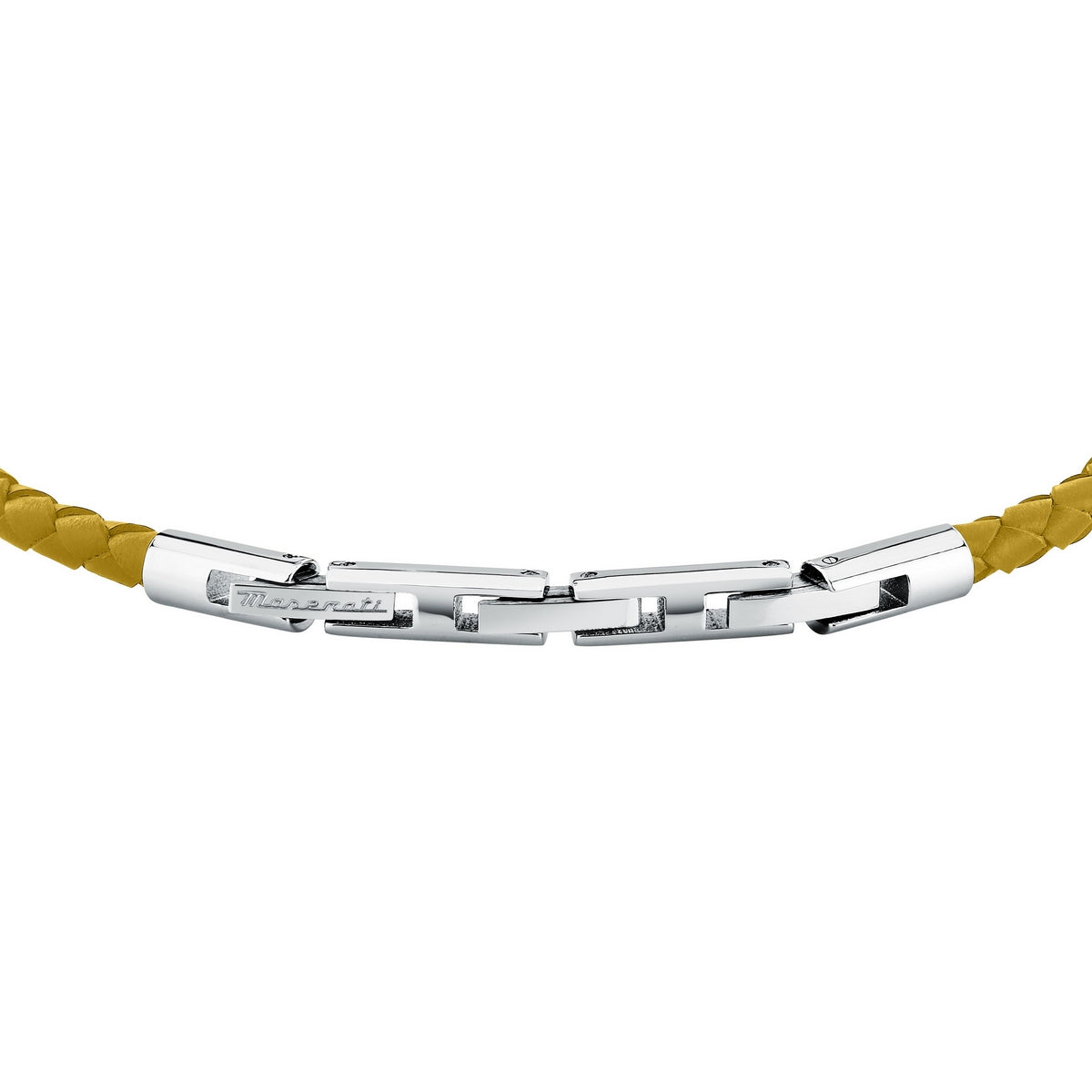 maserati jewels leather stainless steel bracelet dg+yg leather ye 38+3cm