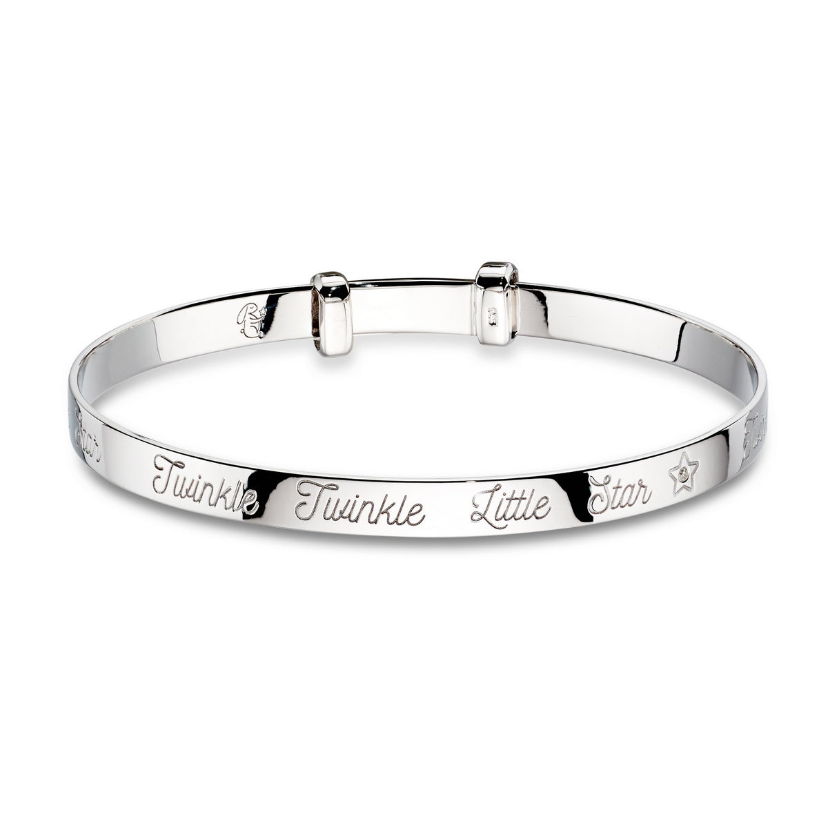 twinkle diamond twinkle christening bangle