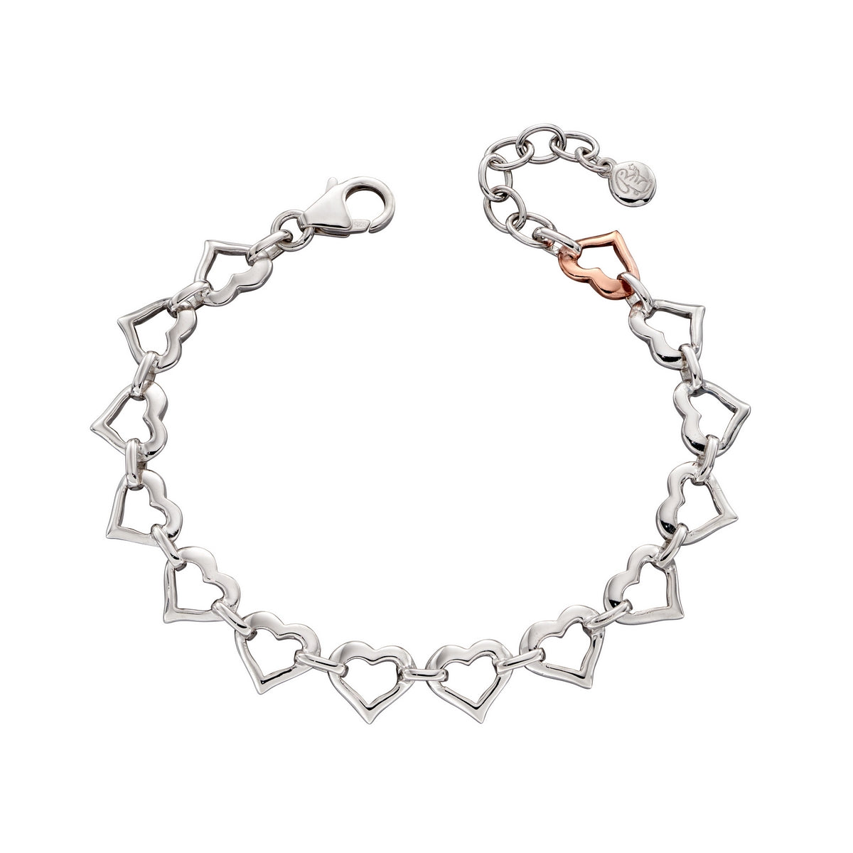 kosma open heart bracelet with r/g