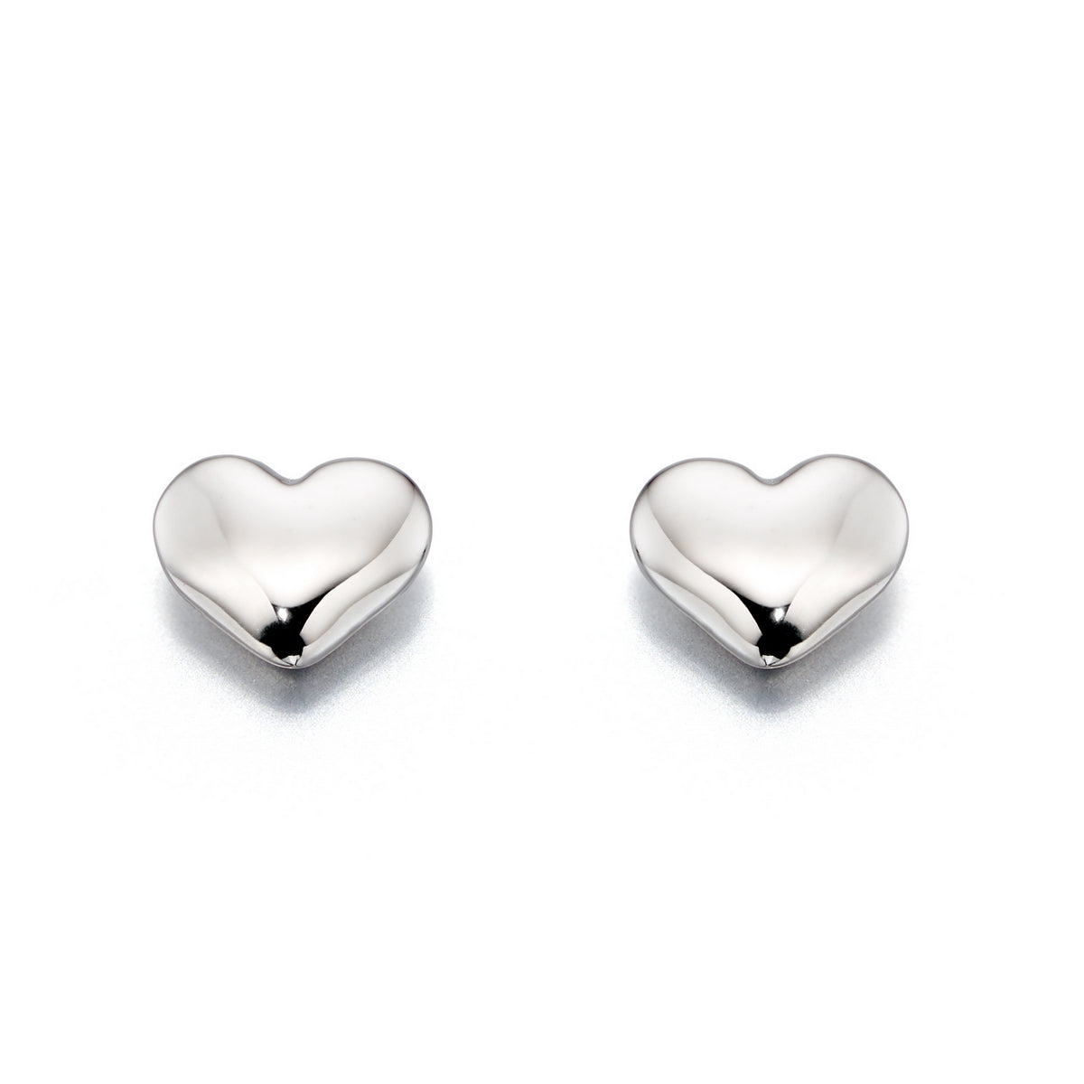 phoebe plain small heart stud earrings