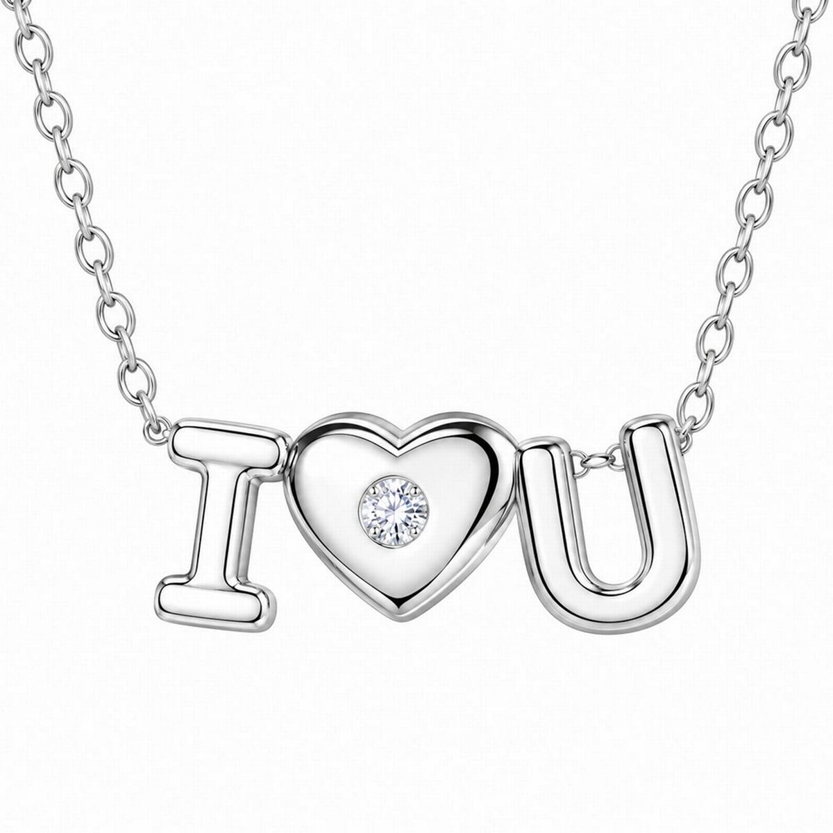 little star diamond set i love you necklace