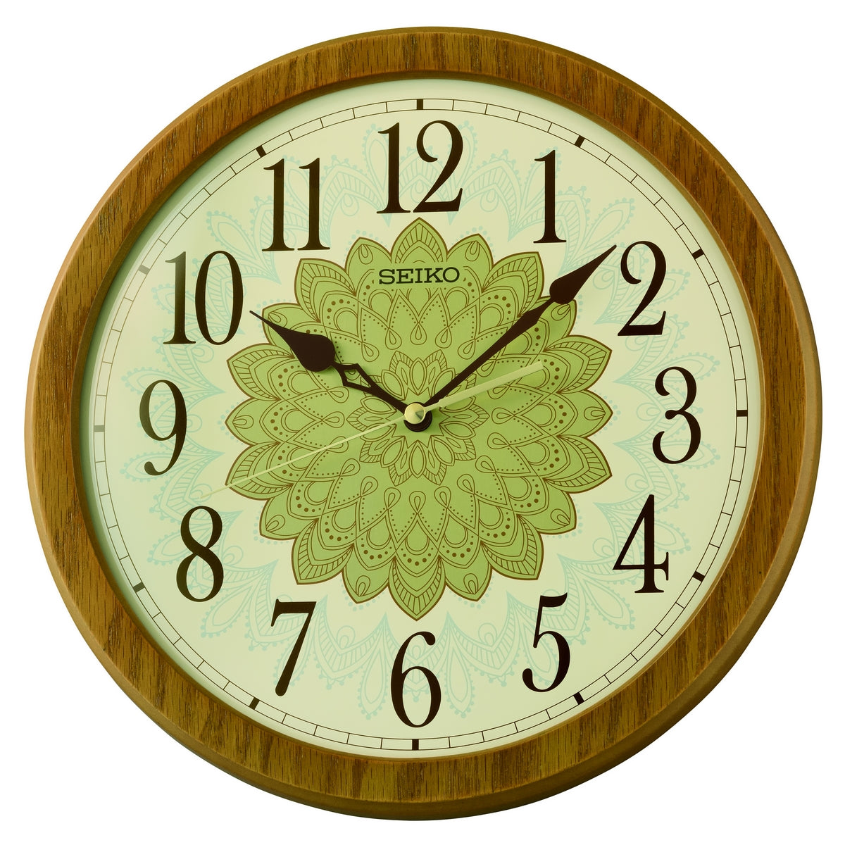 seiko quartz wooden wall clock