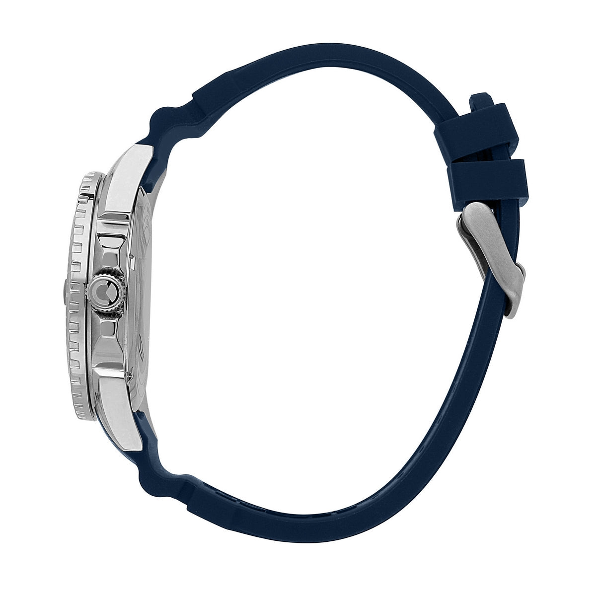 sector 450 41mm 3 hand blue dial blue silicone strap watch