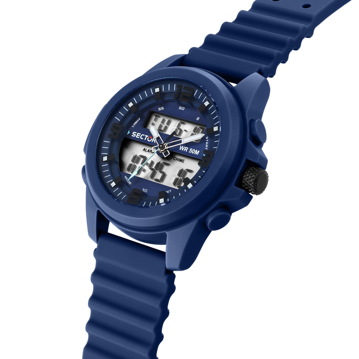 sectorex-48 52mm digital blue dial blue st