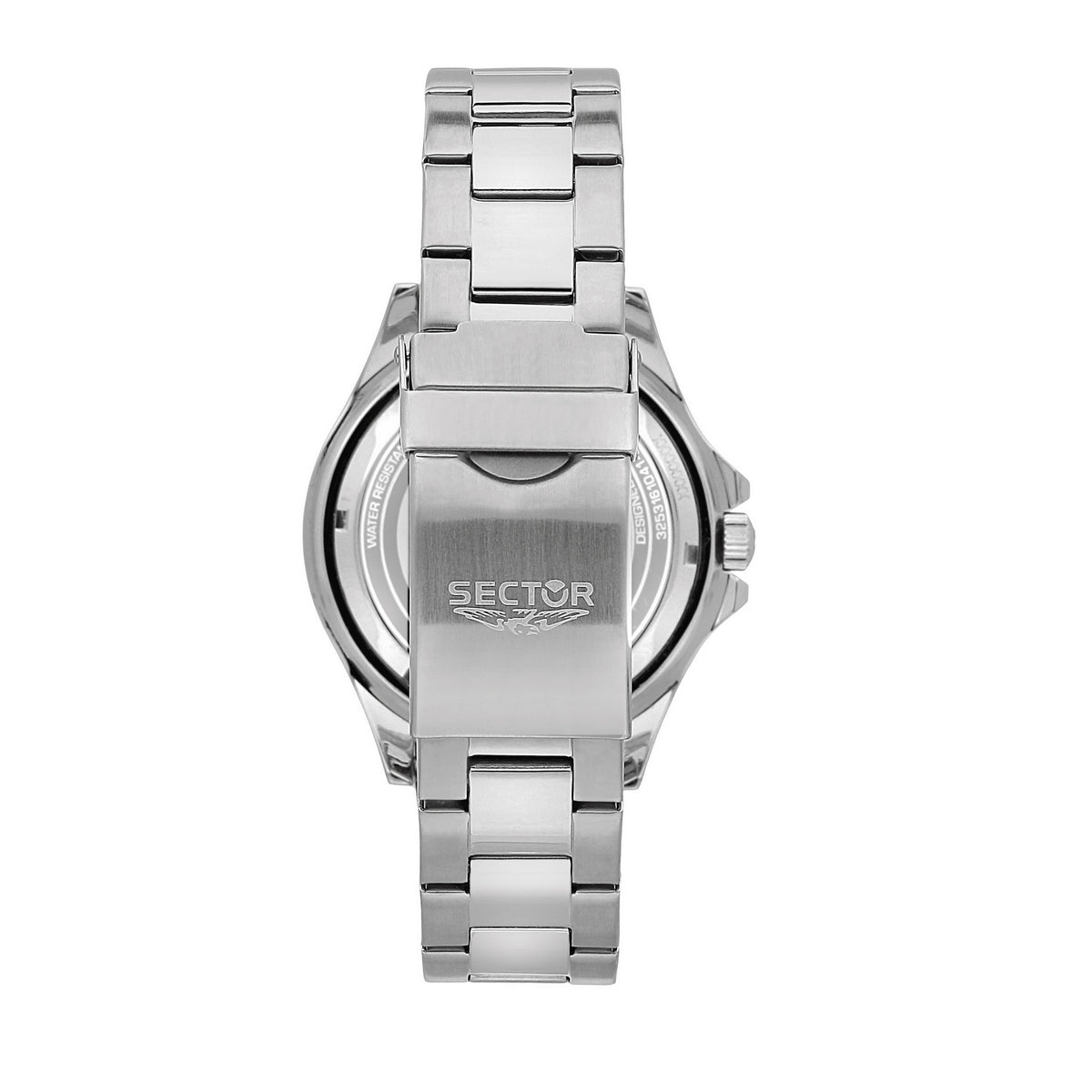 sector 230 43mm 3 hand black dial bracelet watch