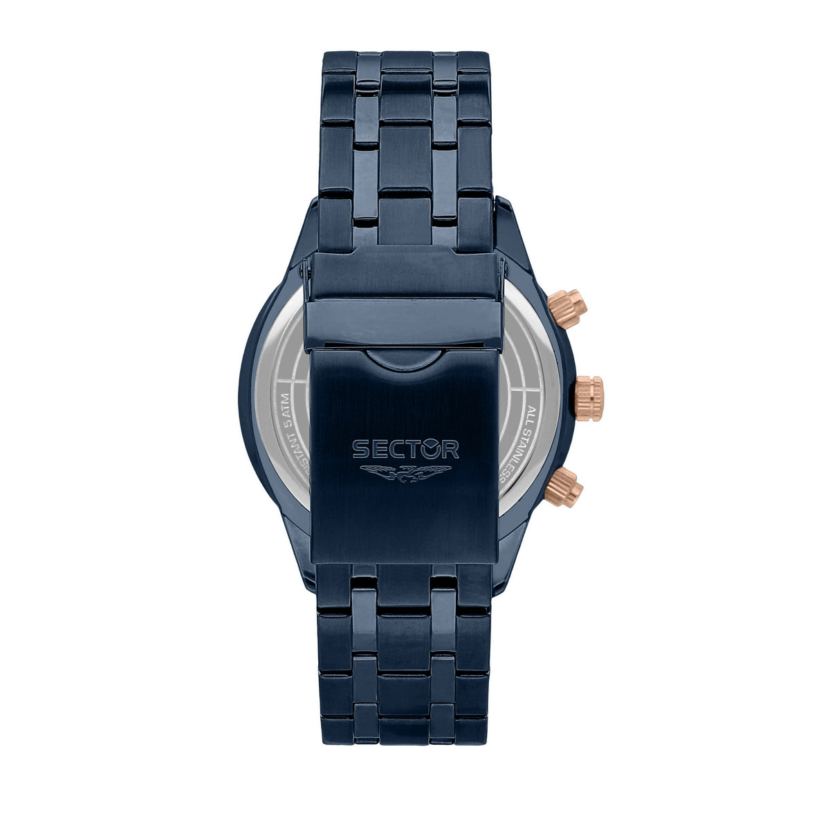 sector 670 45mm multi dial blue dial bracelet blue watch