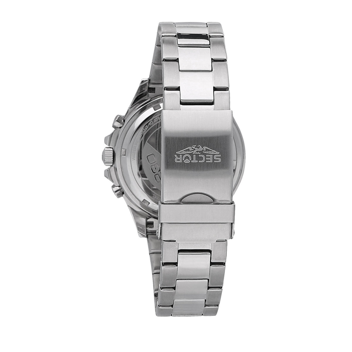 sector 230 43mm chronograph green dial bracelet watch
