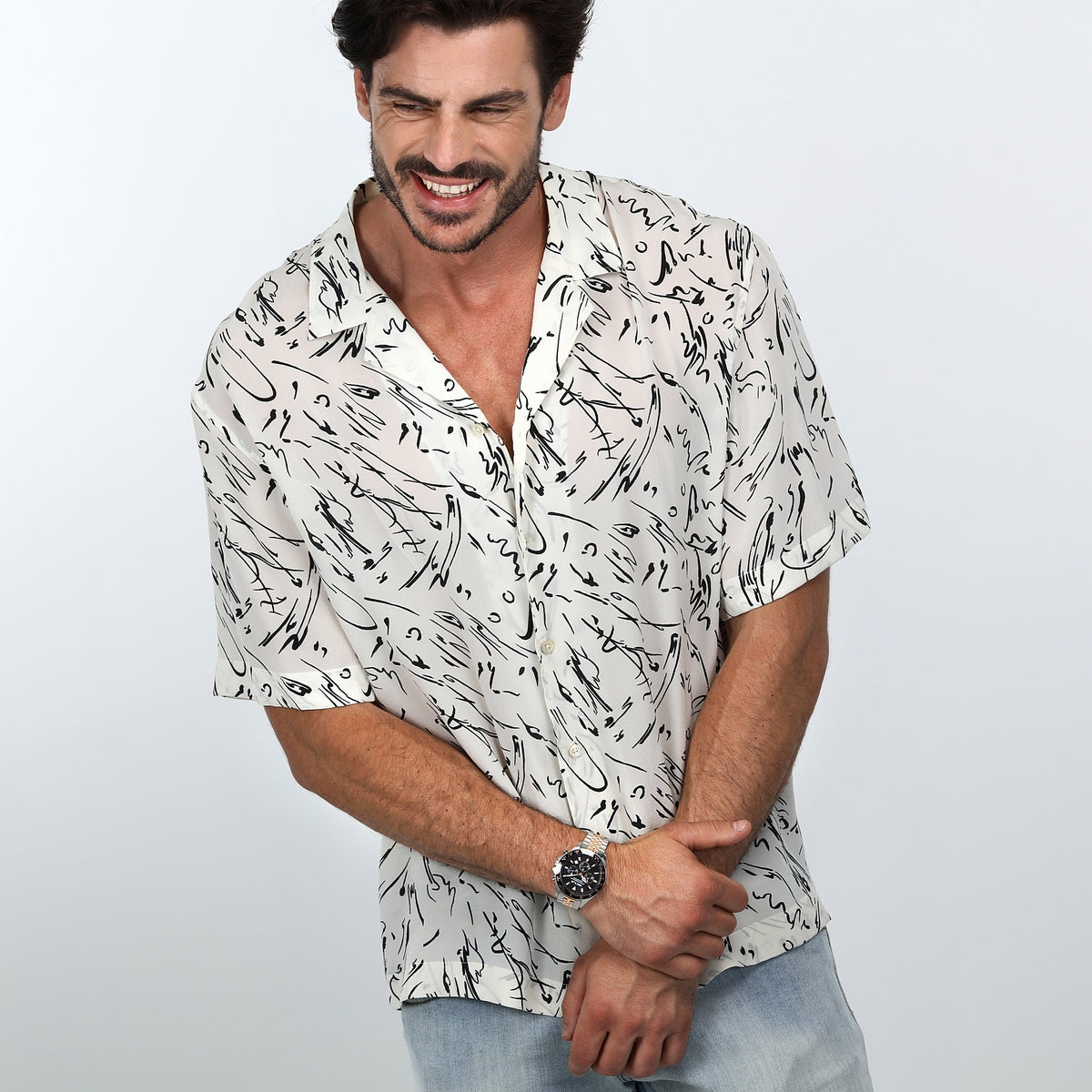 sector 230 43mm chronograph black dial bracelet +rg watch