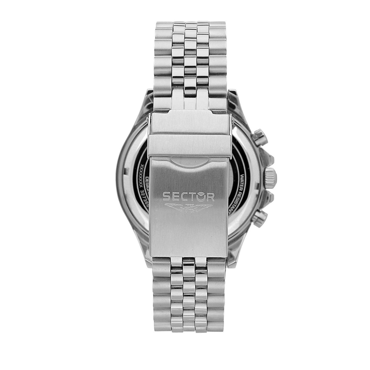 sector 230 43mm chronograph black dial bracelet watch