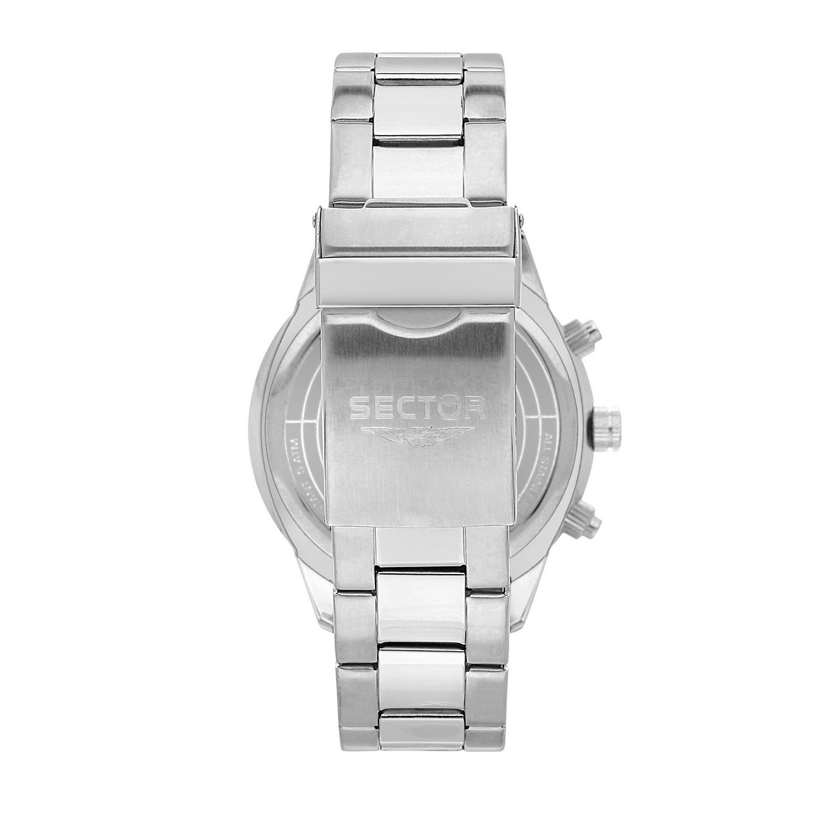 sector 670 45mm chronograph black dial bracelet watch