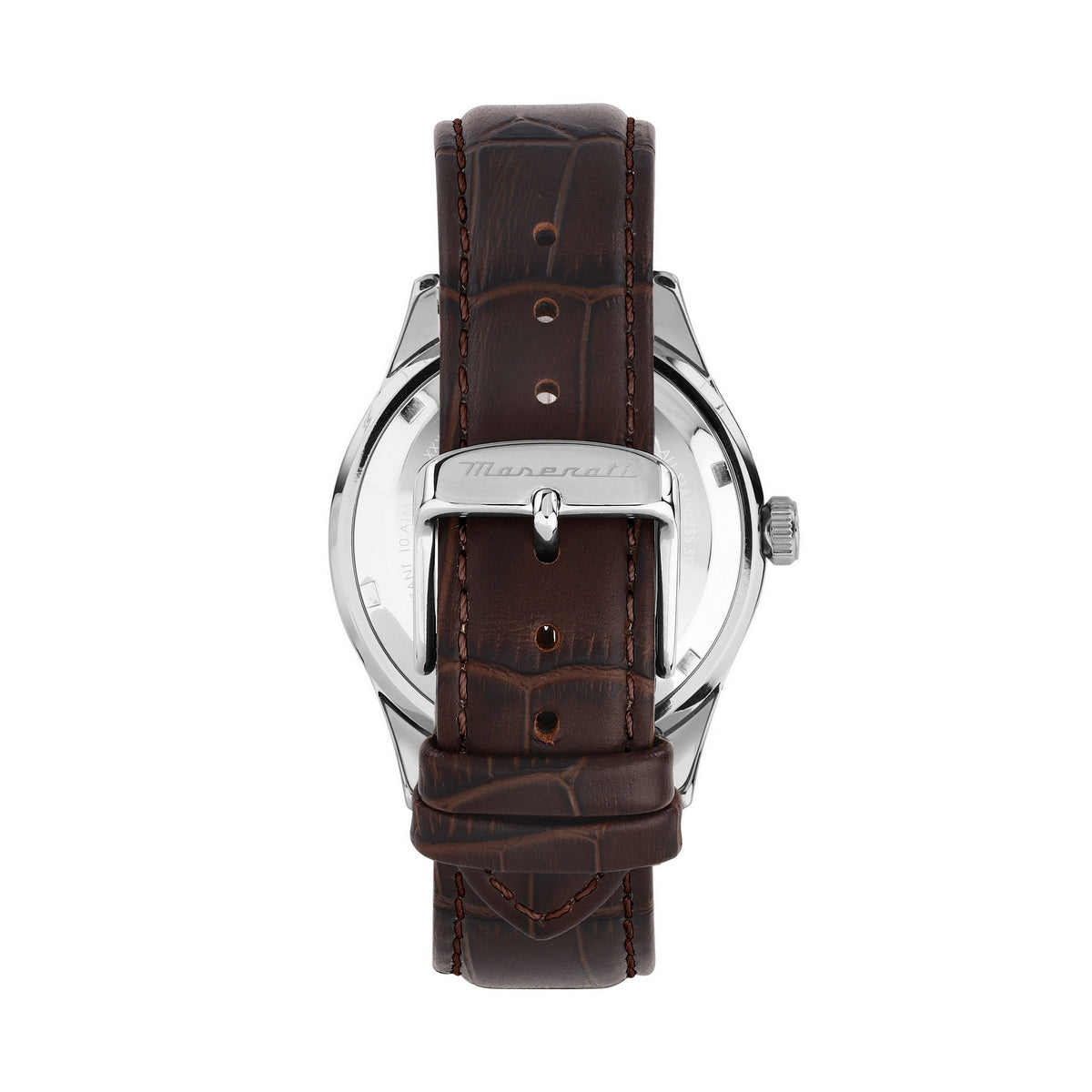 maserati sorpasso 42mm 3h ivory dial brown strap