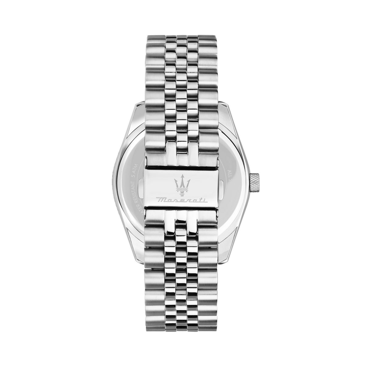 maserati attrazione 43mm 3h blue dial stainless steel bracelet
