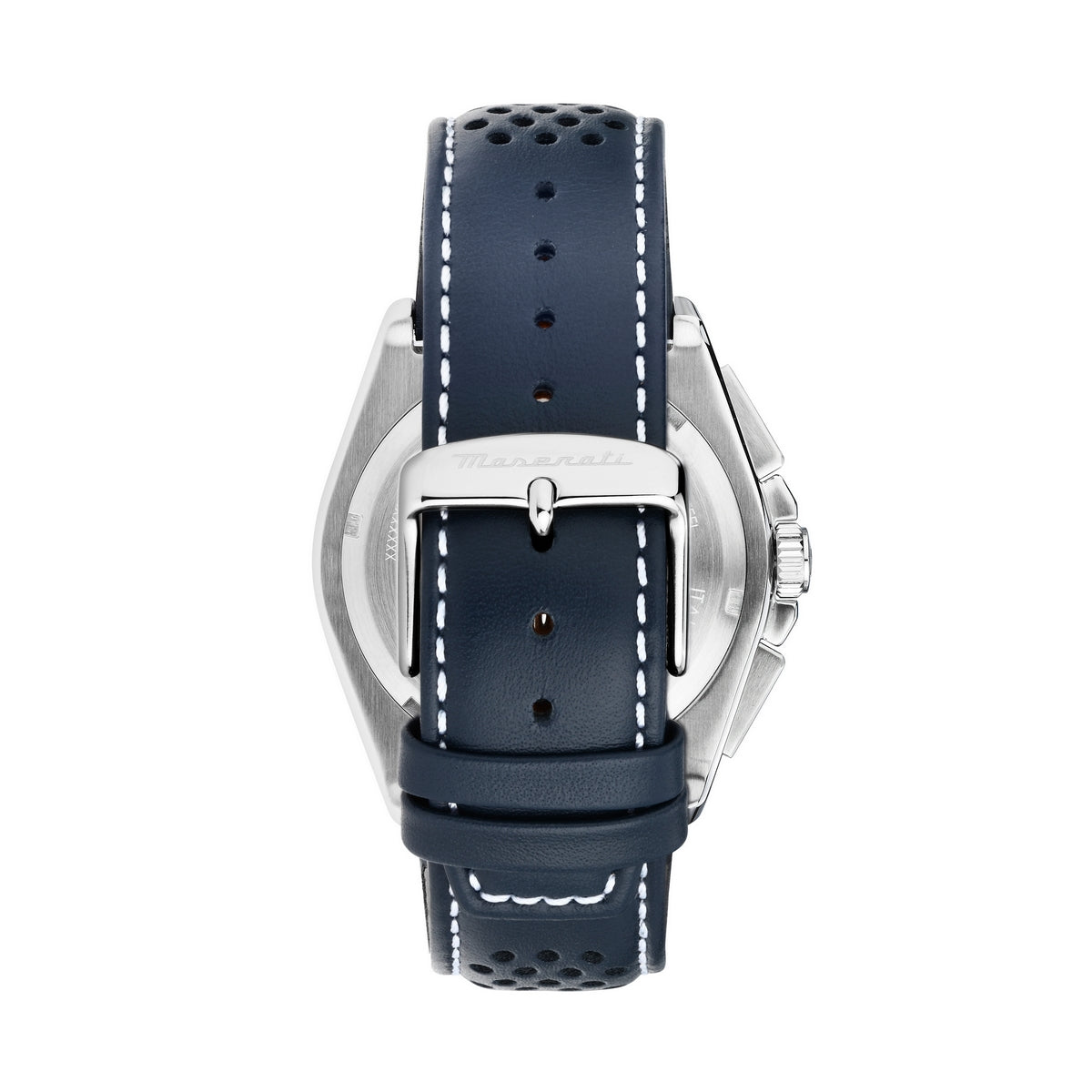 maserati velocita 43mm chrono blue dial blue st