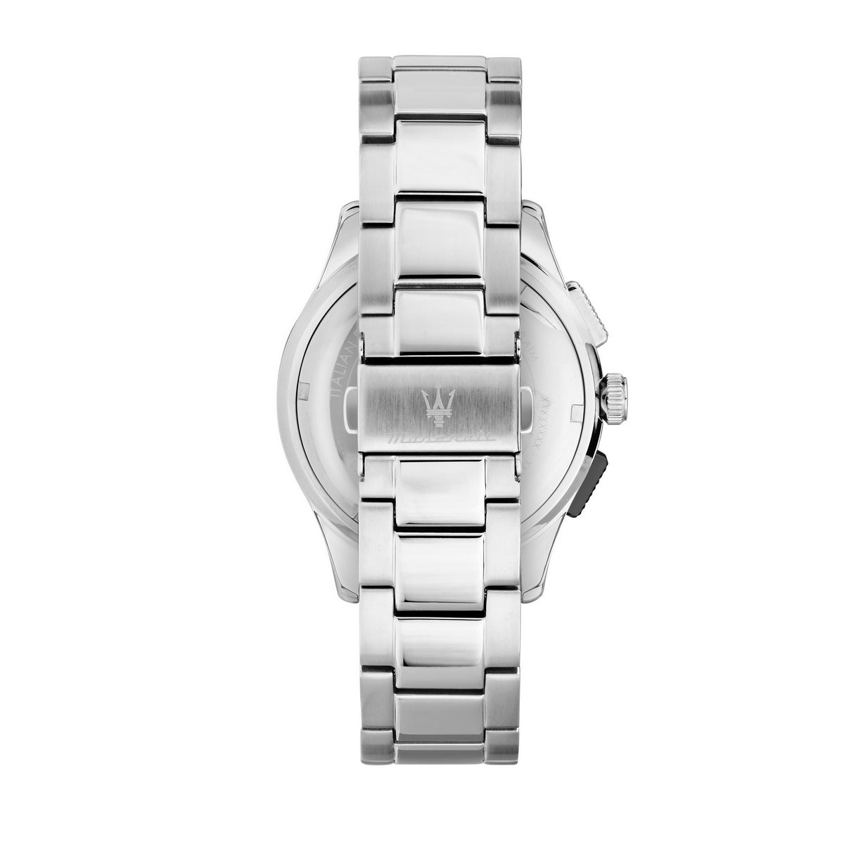 maserati sorpasso 42mm chrono gun dial stainless steel bracelet