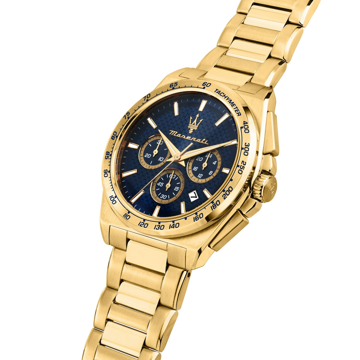 maserati velocita 43mm chrono blue dial yg bracelet