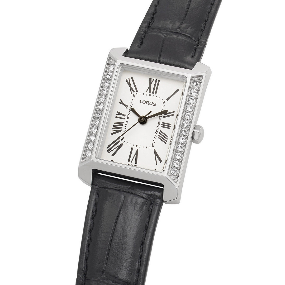 lorus quartz ladies stainless steel white dial strap watch