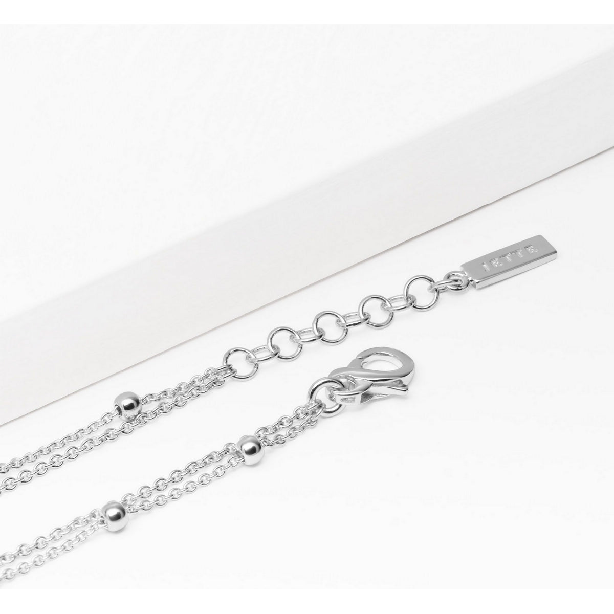 jette bracelet silver 925 rhodium plated pea 17+3cm