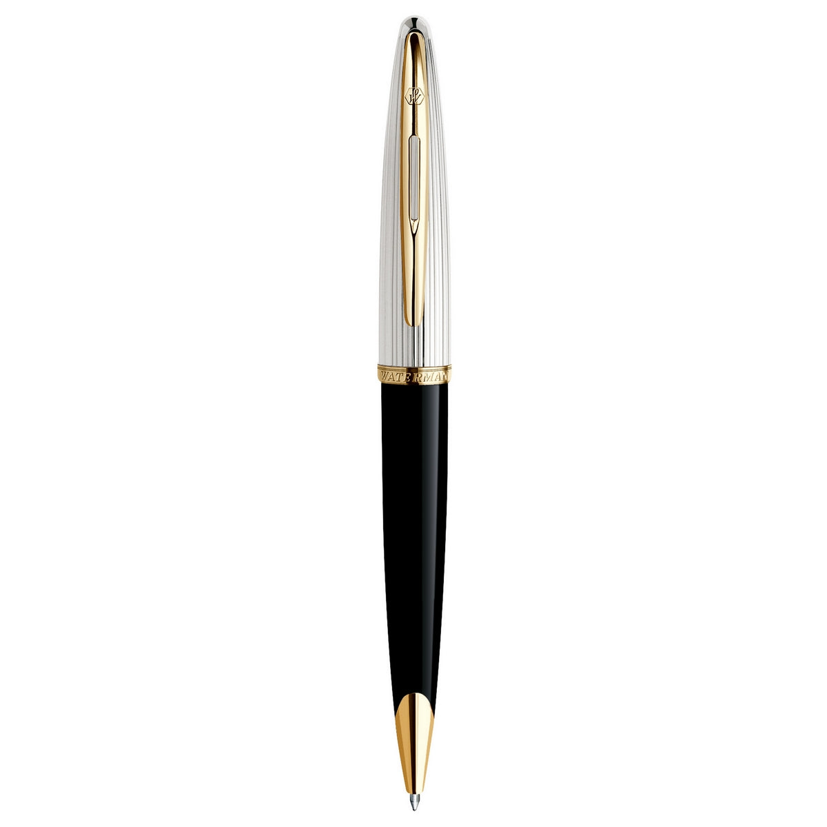waterman - car�ne- ballpoint pen black with gold trim