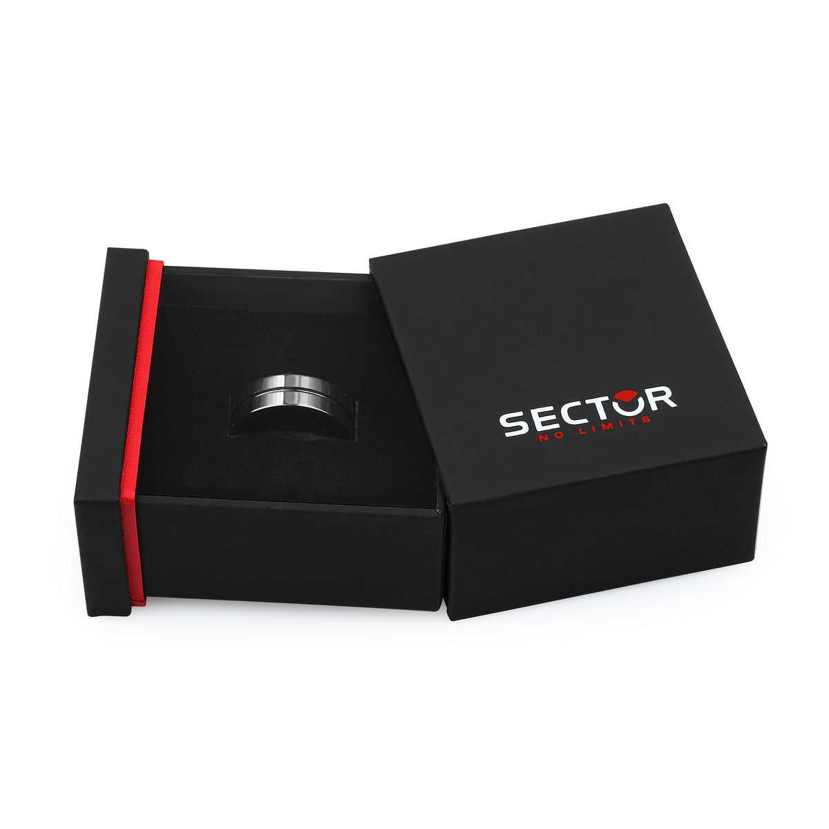 sector row ceramic black ring size 19