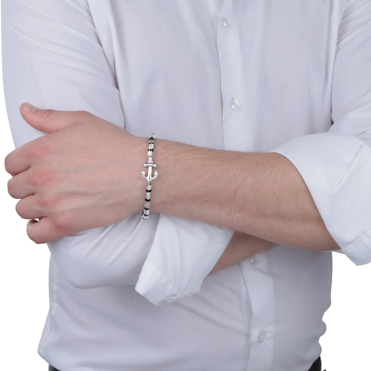 sector marine bracelet stainless steel & pvd black & brown 19 & 3cm