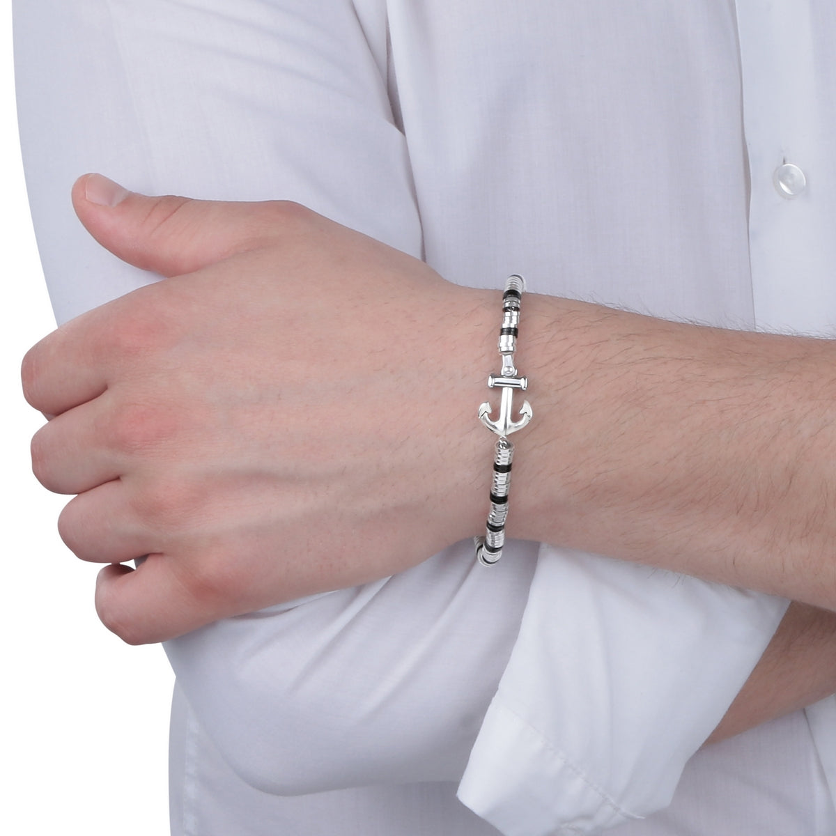 sector marine bracelet stainless steel & pvd black & brown 19 & 3cm