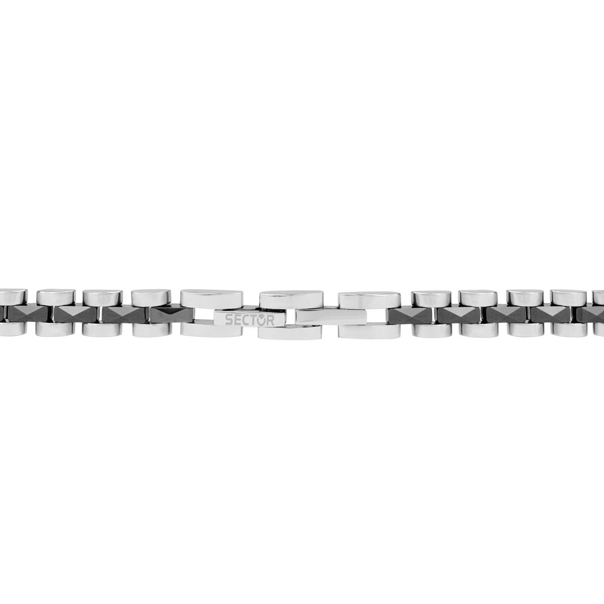 sector ceramic bracelet black & stainless steel 220mm