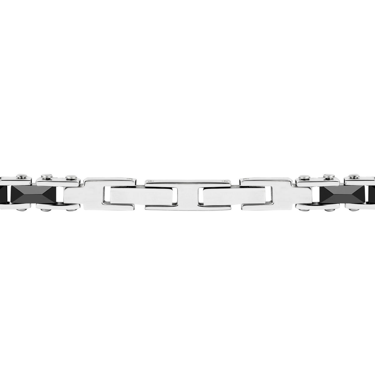 sector ceramic bracelet black & pvd black 220mm