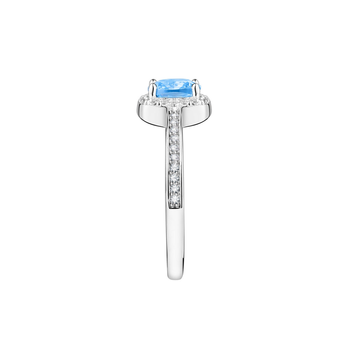 tesori ring 925 aqua blue cushion cz s14