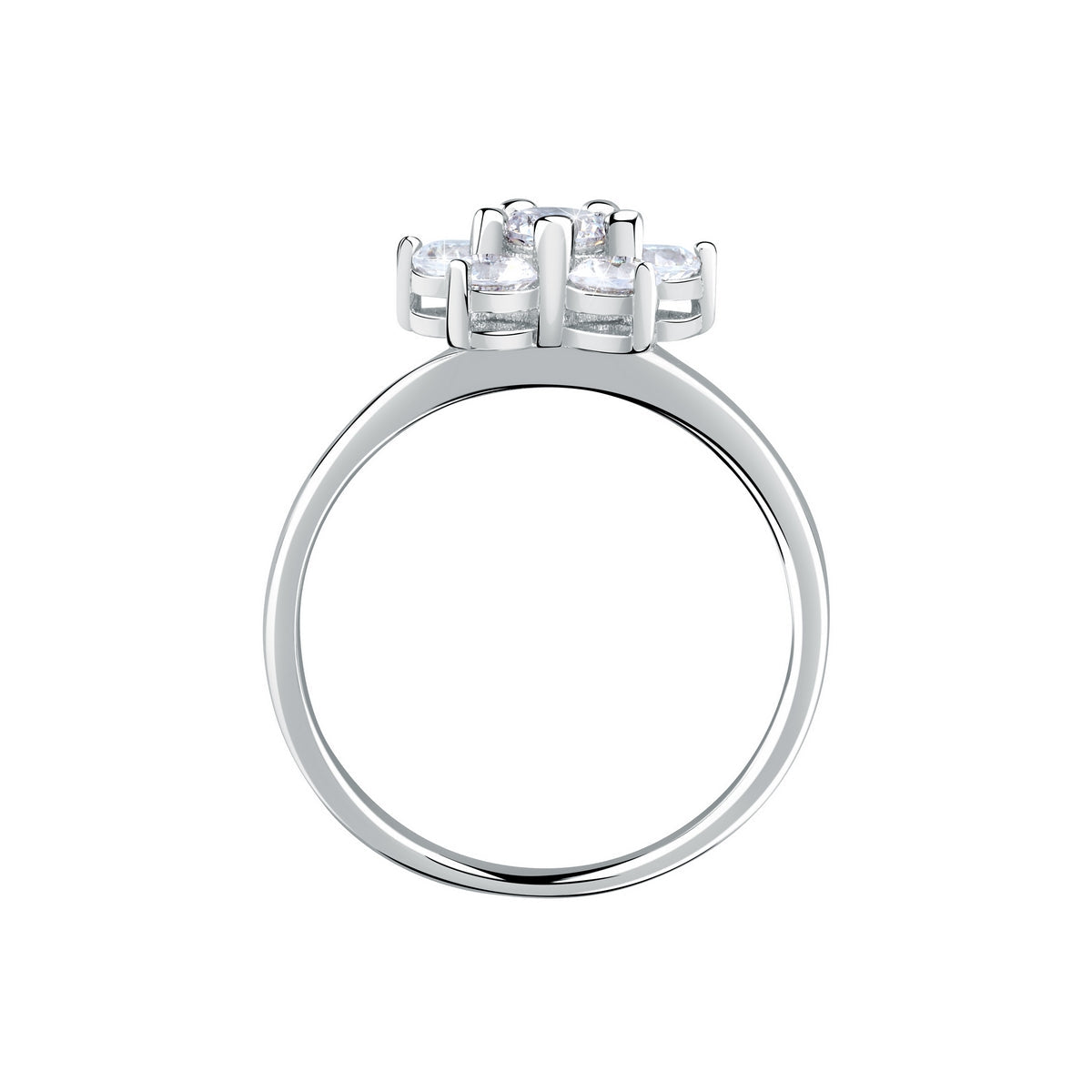 tesori ring 925 silver flower cz size16