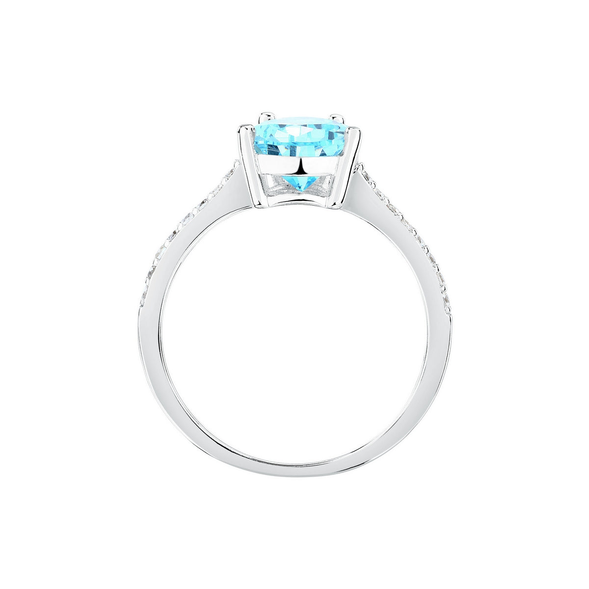 morellato silver tesori recycled 925 silver aqua drop cz ring 014
