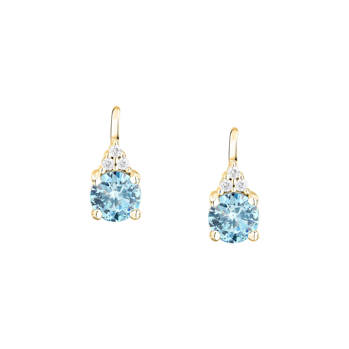 morellato silver tesori earring silv925 yg cz l.blue+white