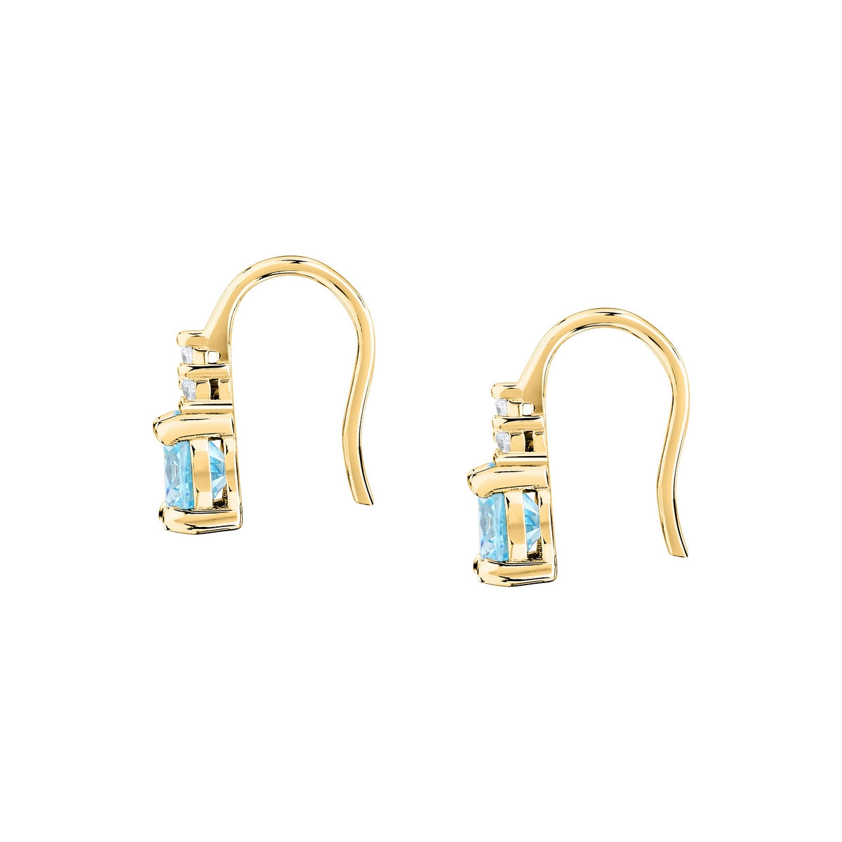 morellato silver tesori earring silv925 yg cz l.blue+white