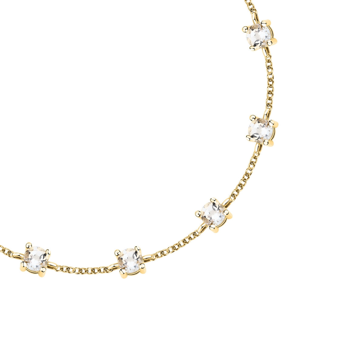 morellato silver tesori bracelet silv925 yg cz white 16+3cm